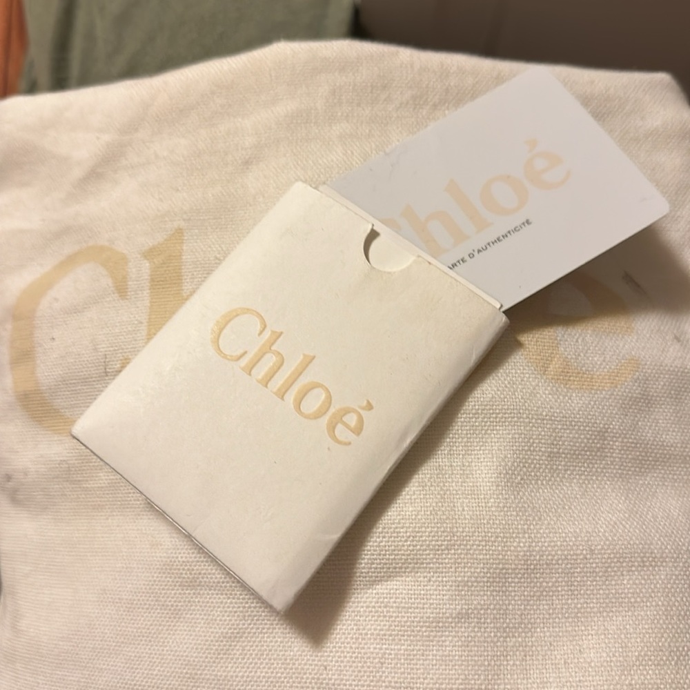 Chloé Cream Leather Shoulder Bag with Black Strap and Gold Hardware - Picture 10 of 12